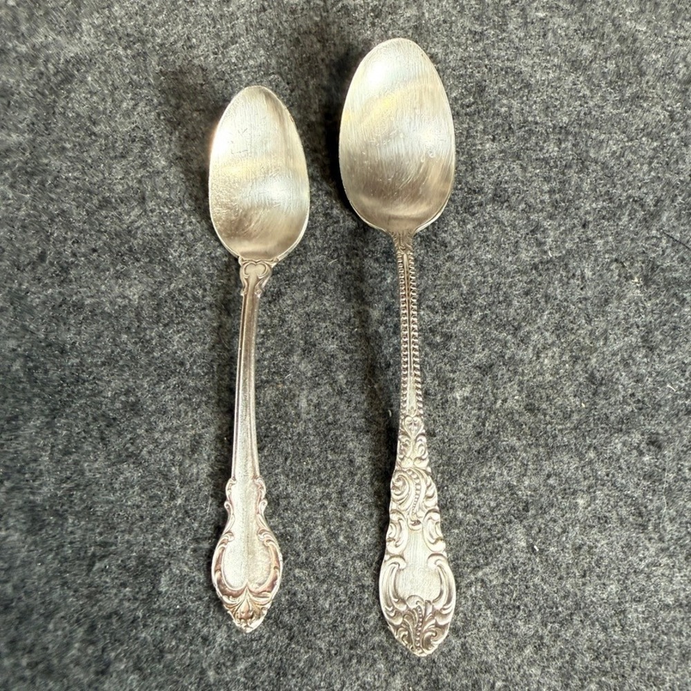 Vintage Holmes Edwards Silverplate Spoons Danish Princess Deepsilver Set of 2